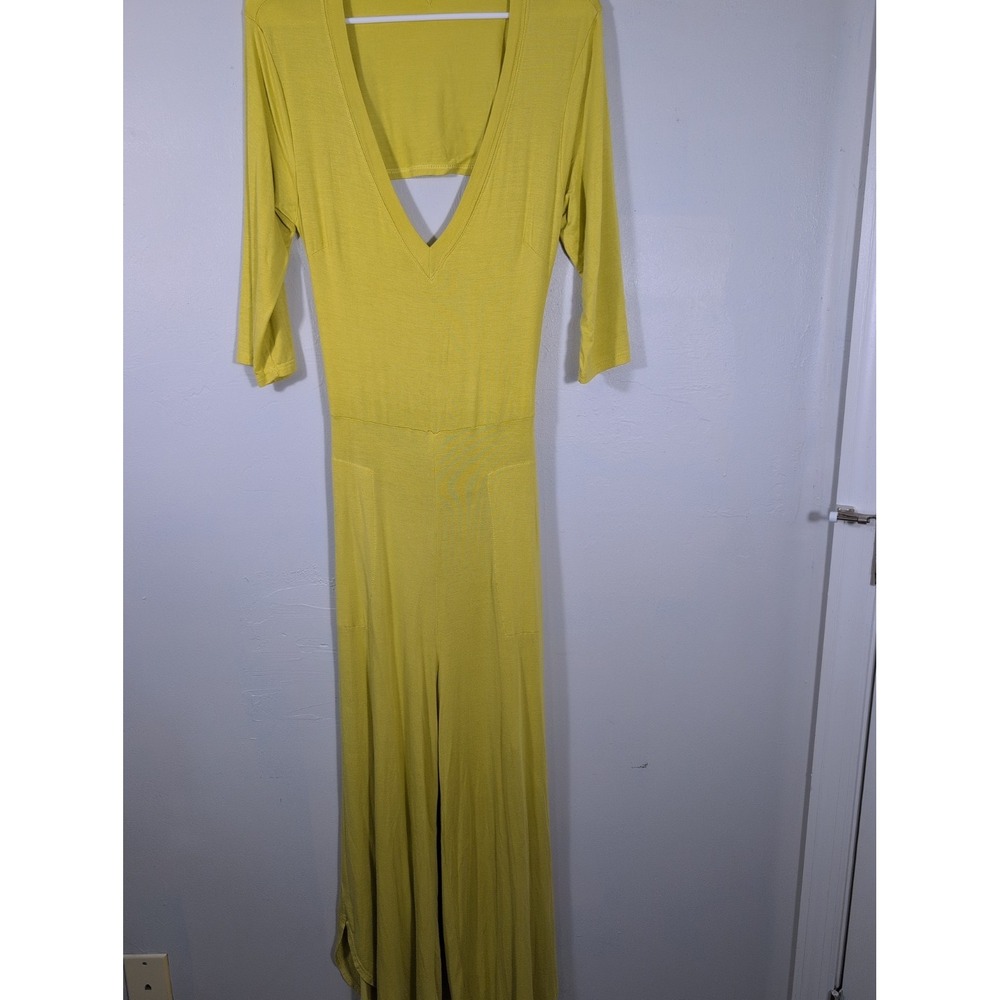 Free People Beach Womens Lime Green 3/4 Sleeve Romper-Jumpsuit XS
